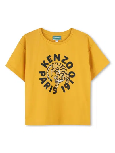 Kenzo Kids' Short-sleeved T-shirt In Yellow