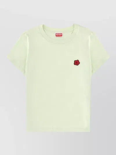 Kenzo Short Sleeves Crew Neck Women Top In Green