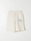 Kenzo Cartoon-print Drawstring Track Shorts In Beige