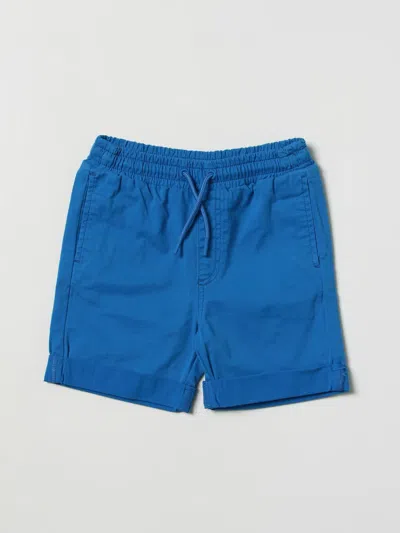 Kenzo Kids'  Shorts Blu Royal In Gabardine Di Cotone Bambino In Blue