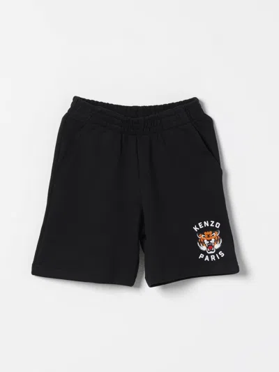 Kenzo Tiger Print Sweatshorts Kids In Blau