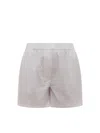 Kenzo Broderie Anglaise Cotton Shorts In Off White