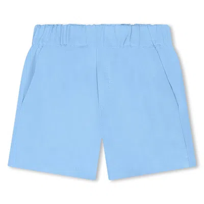 Kenzo Babies' Shorts Sportivi Con Stampa In Light Blue