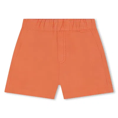 Kenzo Babies' Logo-print Track Shorts In Orange