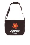 Kenzo Shoulder Bag With Print In Brown