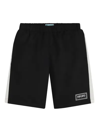 Kenzo Side-panel Swim Shorts In Black