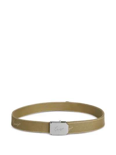 Kenzo Signature Belt In White