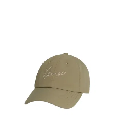 Kenzo ' Signature' Embroidered Cap In Green