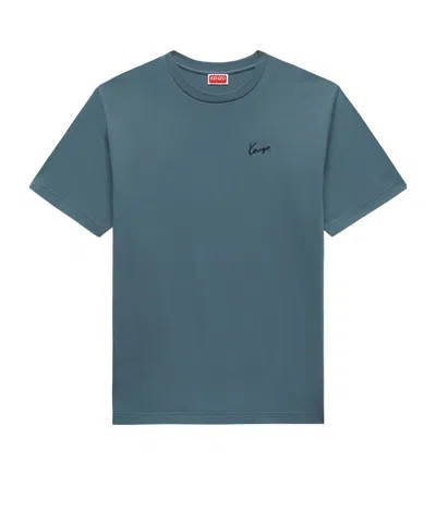 Kenzo ' Signature' Embroidered T-shirt In Cotton In Multi