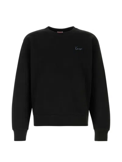 Kenzo Signature Logo-embroidered Sweatshirt In Black