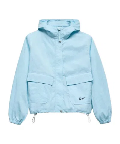 Kenzo ' Signature' Short Windbreaker In Blue