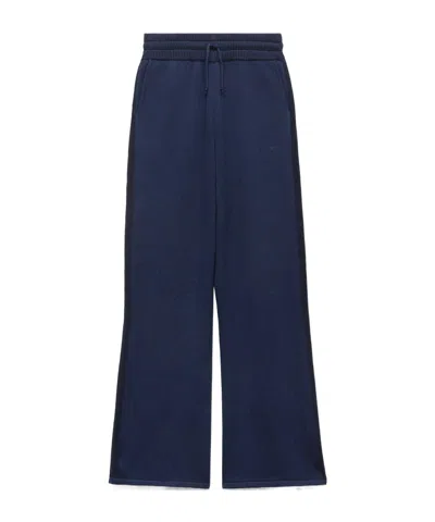 Kenzo ' Signature' Straight Pants In Cotton Wool In Black