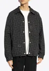 Kenzo Signature Weave Windbreaker Jacket In Black