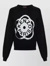 Kenzo Silk Crew Neck Sweatshirt Graphic Print In Multi