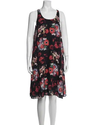Pre-owned Kenzo Silk Knee-length Dress In Multi