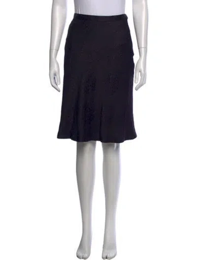 Pre-owned Kenzo Silk Knee-length Skirt In Black