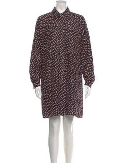 Pre-owned Kenzo Silk Mini Dress In Multi