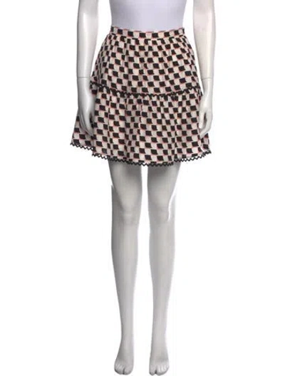 Pre-owned Kenzo Silk Mini Skirt In Neutral