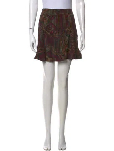 Pre-owned Kenzo Silk Mini Skirt W/ Tags In White