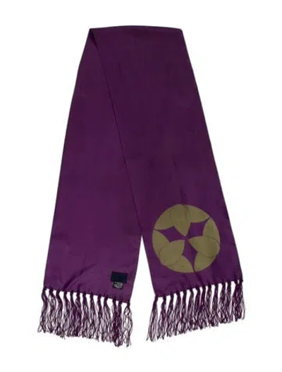 Pre-owned Kenzo Silk Scarf In Purple