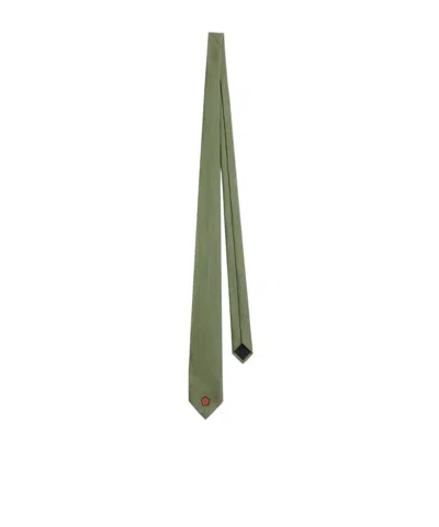 Kenzo Silk Ties In Green