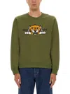 Kenzo Silm Fit Sweatshirt In Green