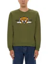 Kenzo Silm Fit Sweatshirt In Green