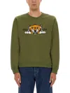 Kenzo Silm Fit Sweatshirt In Green