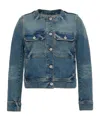 Kenzo Jacket In Stretch Japanese Denim In Blue