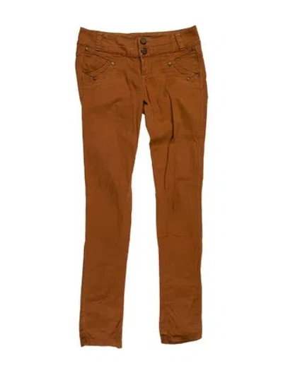Pre-owned Kenzo Skinny Leg Pants In Brown
