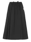 Kenzo Boke Flower 2.0 Skirt With Flared Hem And Bow Detail In Black