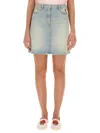 Kenzo Denim Miniskirt In Blue