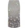 Kenzo Embellished Midi Skirt In Grey