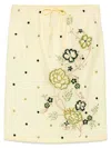 Kenzo Peonies Midi Skirt In Yellow