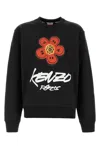 Kenzo Black Sweatshirt With Bold Graphic Design And Relaxed Fit In Black