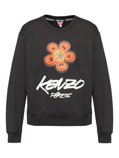 Kenzo Slate Cotton Sweatshirt In Burgundy