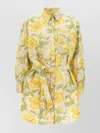 Kenzo 'sleeve Kimono Peonies' Dress