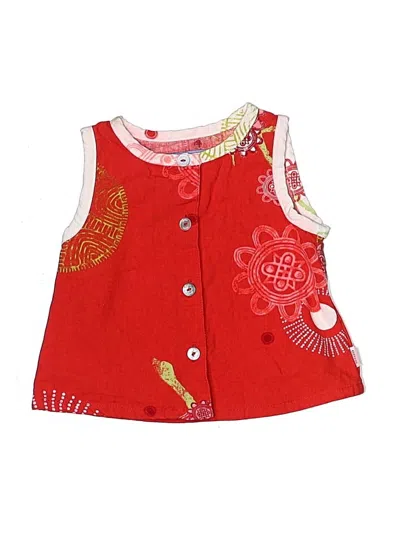 Pre-owned Kenzo Babies' Sleeveless Blouse In Red