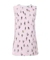 Kenzo Sleeveless Printed Blouse In Purple