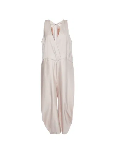 Pre-owned Kenzo Sleeveless Wrap-style Jumpsuit In Neutral