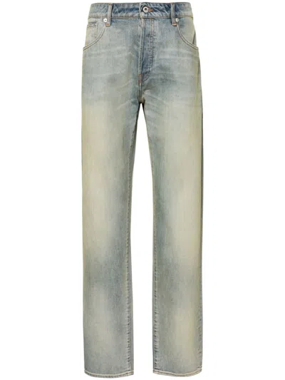 Kenzo Slim Bara Jeans  Drawn Varsity In Blue
