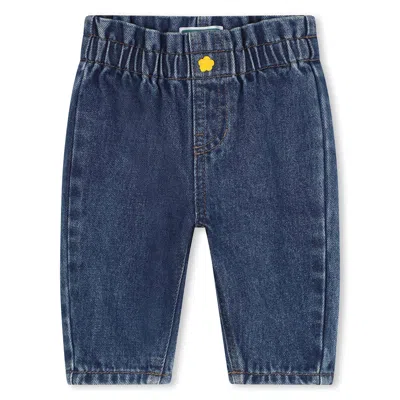 Kenzo Babies' Slim Jeans With Application In Blue