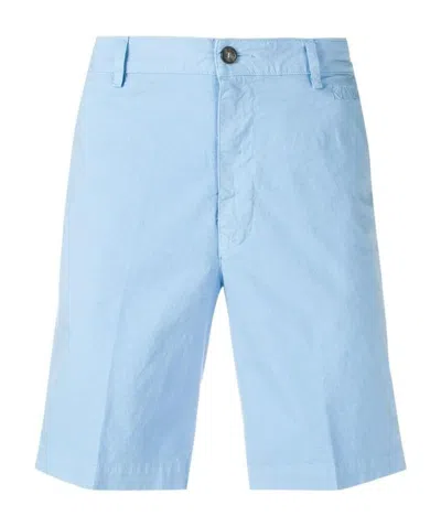 Kenzo Slim Straight Shorts In Blue