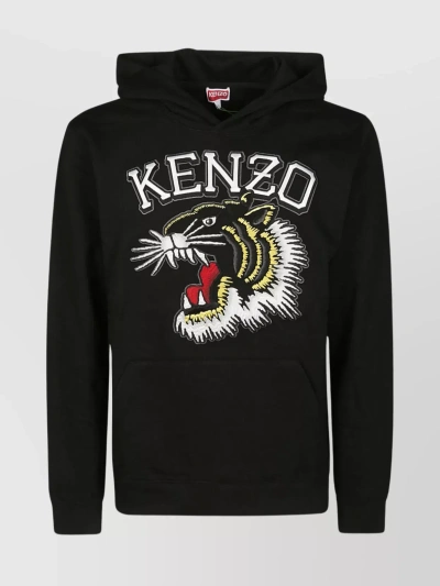 Kenzo Black  Paris Tiger Varsity Hoodie
