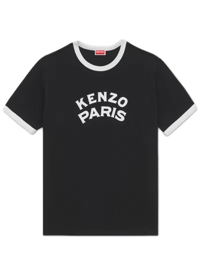 Kenzo Slim-fit ' Paintris Emblem' T-shirt In Nero