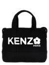 Kenzo Logo Small Canvas Tote Bag In Black
