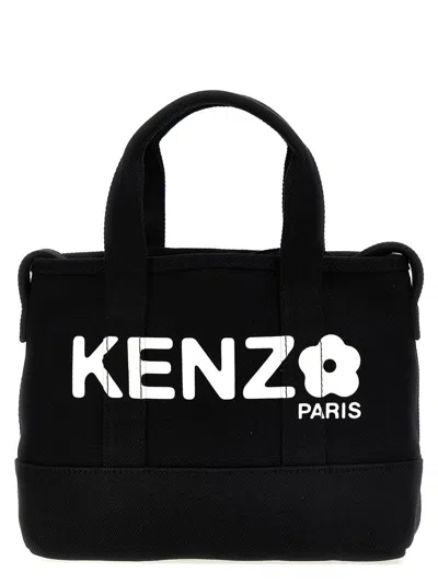 Kenzo Small ' Utility' Shopping Bag In White/black