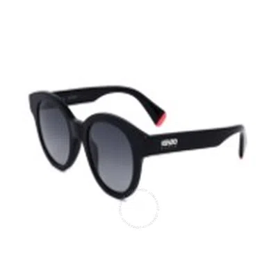 Kenzo Smoke Gradient Round Ladies Sunglasses Kz40160i 01b 49 In Black