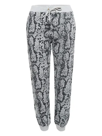 Pre-owned Kenzo Snakeskin-pattern Trousers In Black