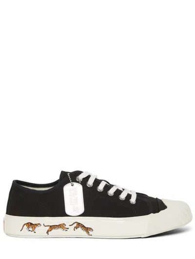 Kenzo Woman Sneakers Black Size 7 Textile Fibers